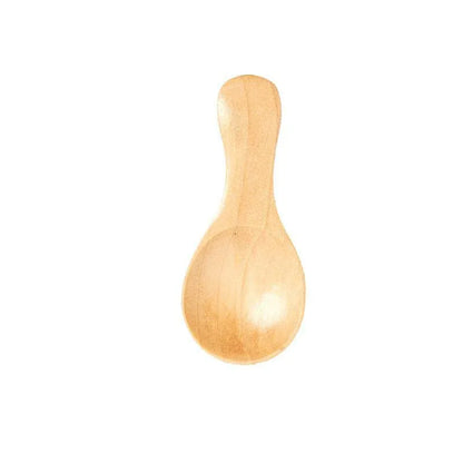 5PCS Mini Wooden Spoons Natural Wood Spice Condiment Dessert Scoops - Red - Mekamart Australia