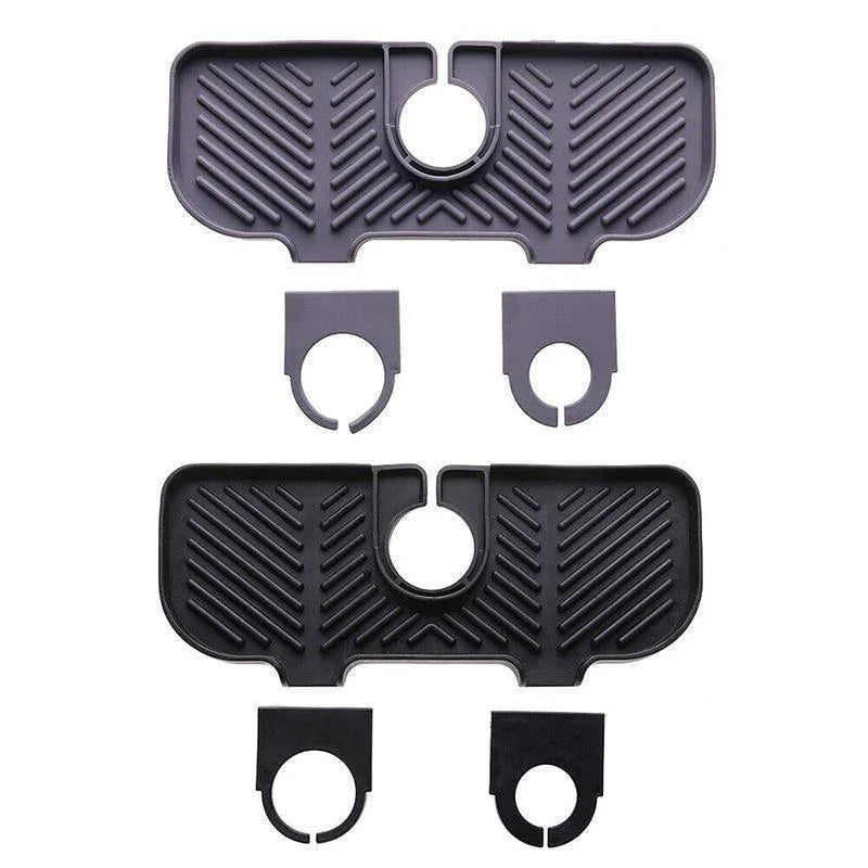 Kitchen Faucet Storage Rack Holder Soap Sponges Caddy Organizer Sink Basket Rack - Black - Mekamart Australia