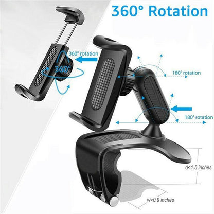 360� Rotation Universal Dashboard Car Phone Holder Mount Gps Stand Cradle Clamp