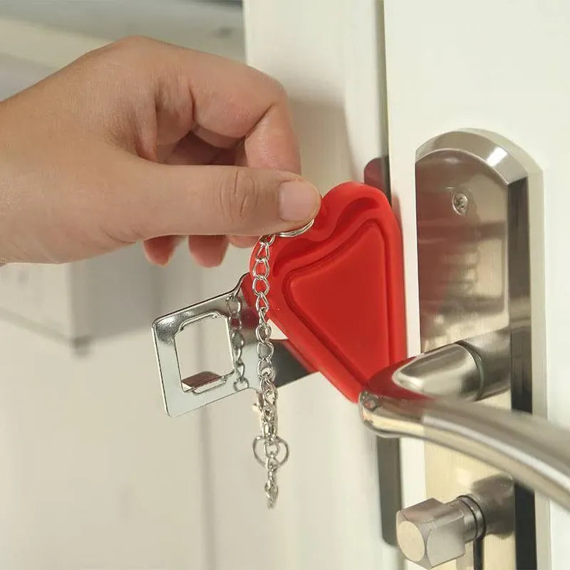 Portable Door Lock for Travel Hotel Home Security Addalock Style Lock - Black