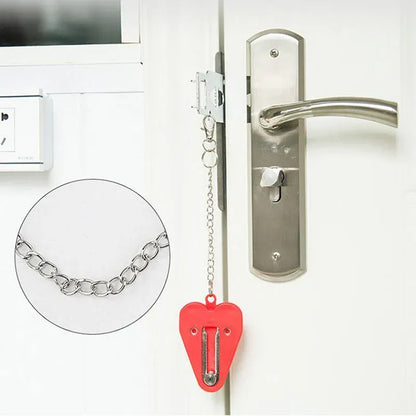 Portable Door Lock for Travel Hotel Home Security Addalock Style Lock - Red