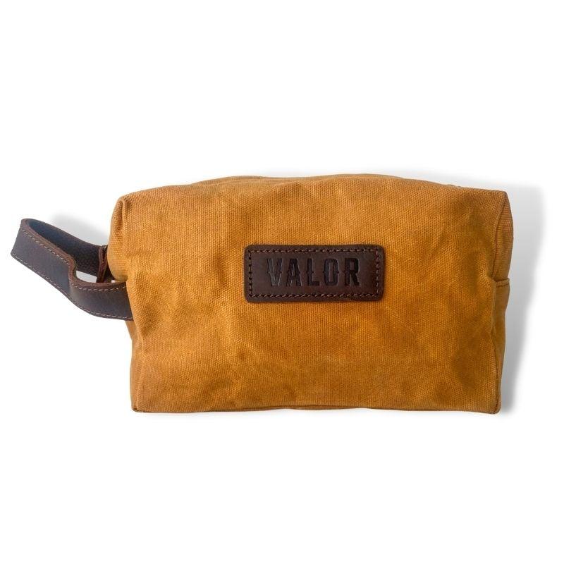 Waxed Canvas Toiletry Bag - Mustard - Mekamart Australia