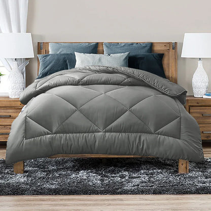 Luxor Australian Made All Season Grey 400GSM Bamboo Blend Quilt King Single - Mekamart Australia
