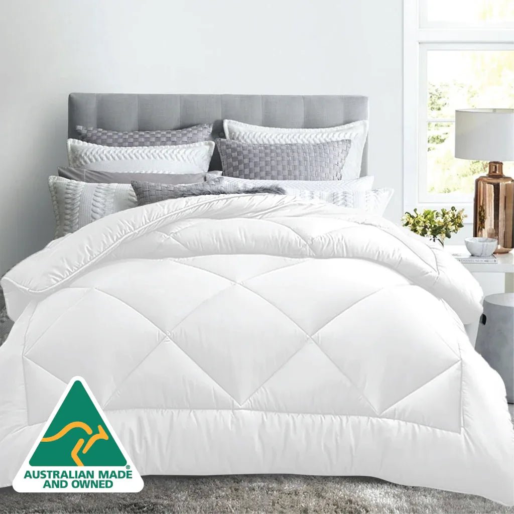 Luxor All Season Microfibre Quilt 400GSM (Super King) (Made in Aus) - Mekamart Australia