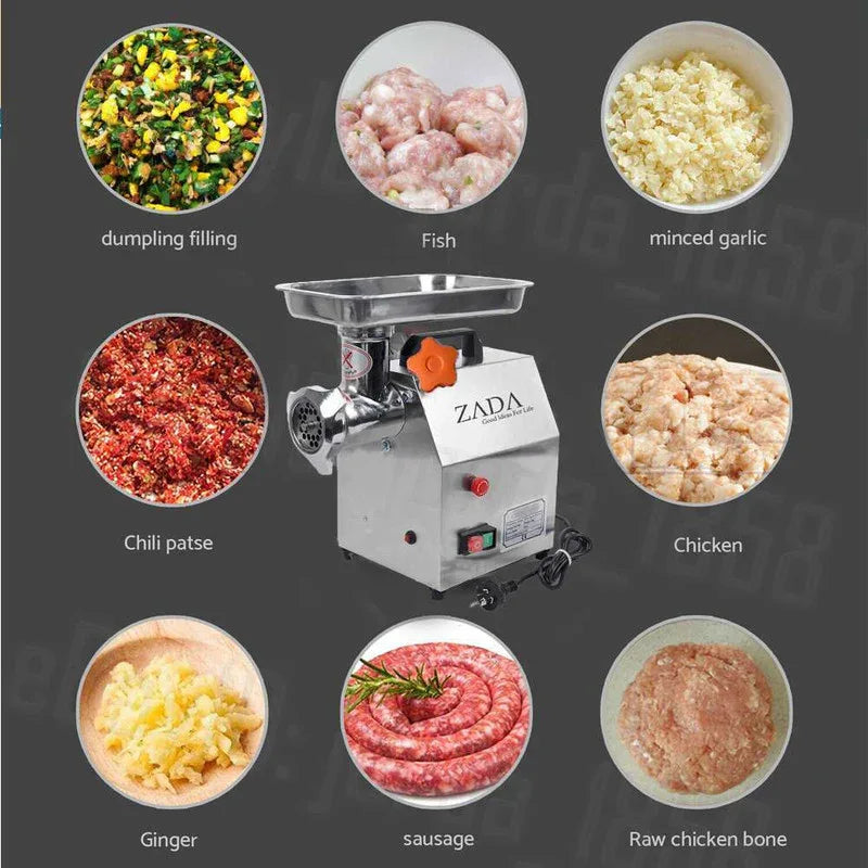 1.63HP Commercial Meat Mincer- Electric Grinder & Sausage Maker Filler 1200W - Mekamart Australia