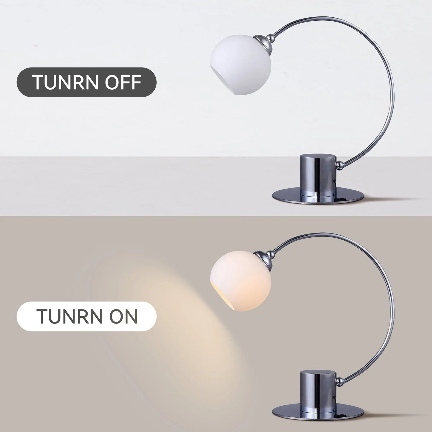 Penelope Touch Table Lamp - Chrome - Mekamart Australia