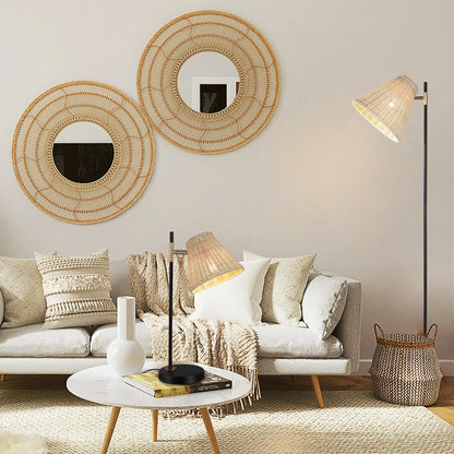 Yvette Rattan Table Lamp - Mekamart Australia