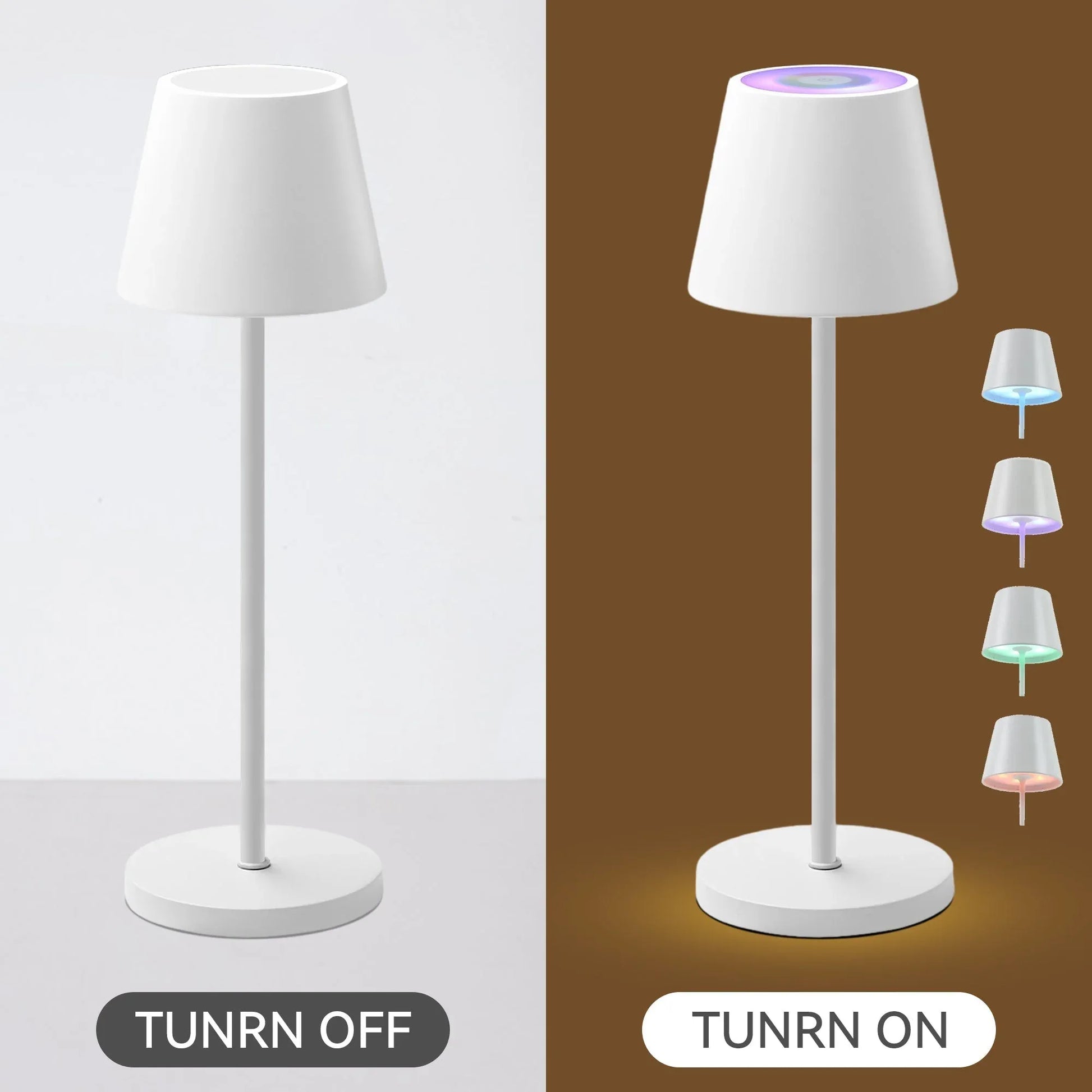 Enoki Portable RGB Table Lamp - White - Mekamart Australia