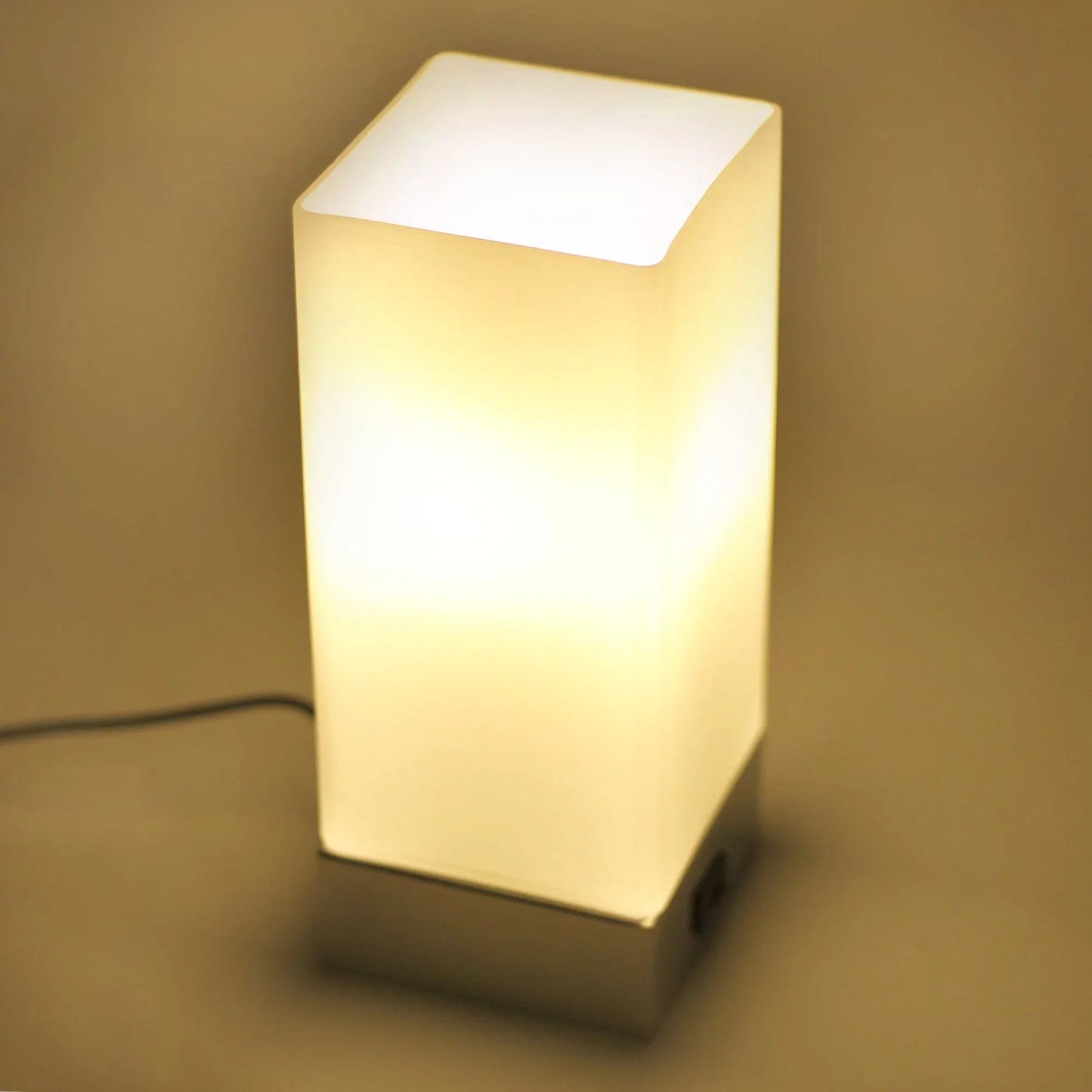 Jessica Rectangle Touch Lamp with USB Port - Mekamart Australia