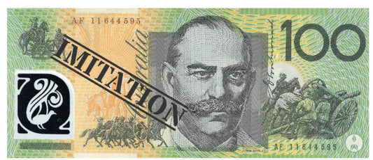 100 Dollar Australian Souvenir Note Pad Fake AUD Money - 1 Pack of 50 Sheets - Mekamart Australia