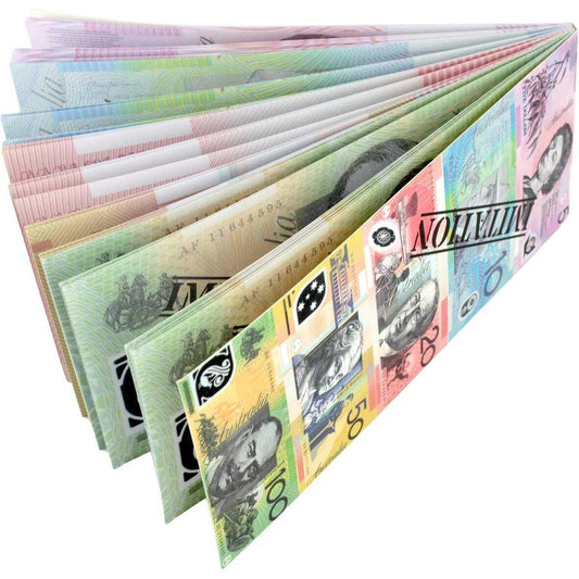Assorted Dollar Australian Souvenir Note Pad Fake AUD Money - 1 Pack of 50 Sheets - Mekamart Australia