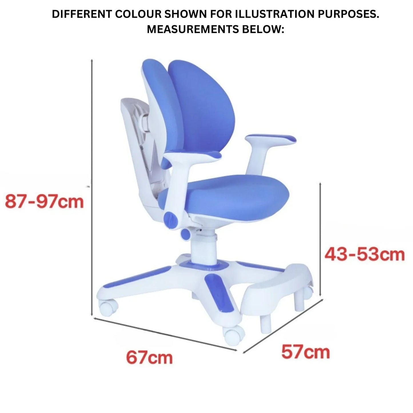 Ergonomic Children Kids Study Chair Set Height Adjustable - Pink - Mekamart Australia