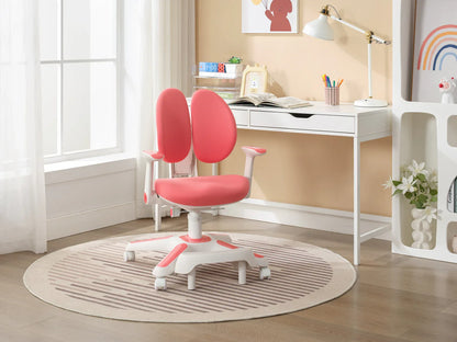 6x Ergonomic Children Kids Study Chairs Height Adjustable - Pink - Mekamart Australia