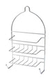 2-Tier Shower Caddy Bath Rack Chrome Hanging Hook Basket 25 x 10 x 43cm - Silver - Mekamart Australia