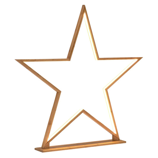 87cm Bamboo Star Table Lamp Desk Light LED Strip Modern Designer - Natural - Mekamart Australia