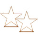 2x Large Bamboo Star w/ LED Strip Table Lamp Light Modern Minimalist Decor - Natural - Mekamart Australia