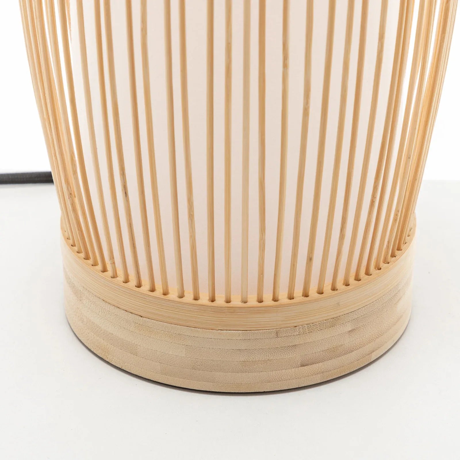Natural Woven Bamboo Cylinder Table Lamp Light Shade Boho Tropical Coastal - Mekamart Australia