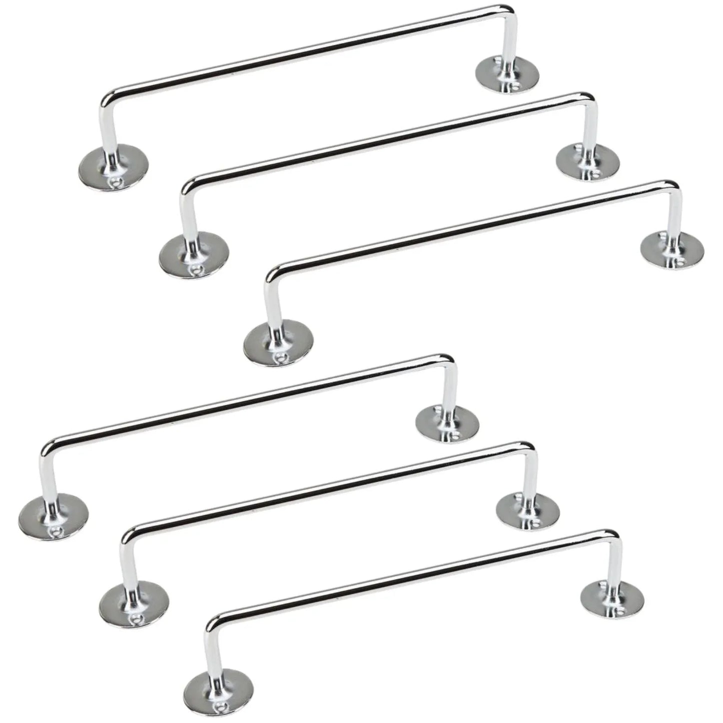 6x 460mm Chrome Tea Towel Rail Stainless Steel Holder Rack - Mekamart Australia