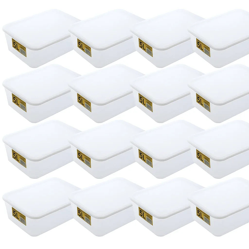 16x 5L Food Storage Containers w/ Lids Bulk Lot - Made in Australia - Mekamart Australia