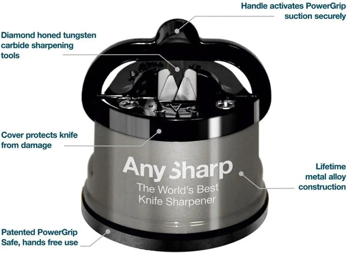 Any Sharp Pro Worlds Best Knife Sharpener for Knives Blades Scissors - Mekamart Australia