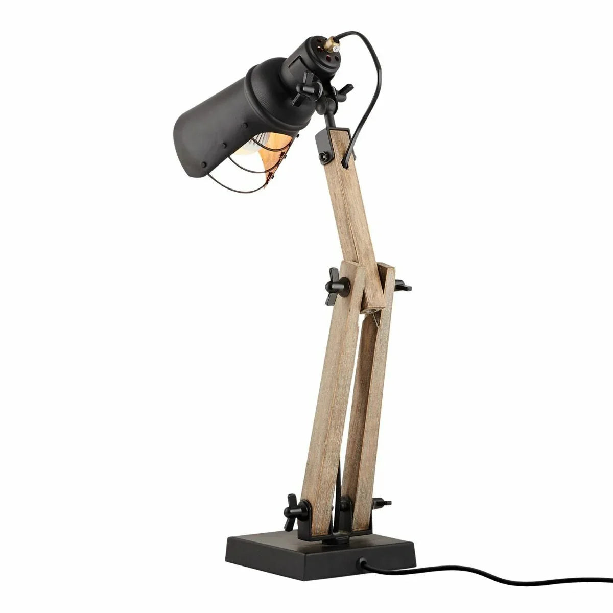 Scandi Modern Natural Wooden Table Lamp Rustic Retro Designer Vintage Light - Mekamart Australia