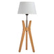 Bamboo Tripod Table Lamp Desk Modern Rustic Geo Light w Linen Shade - Mekamart Australia
