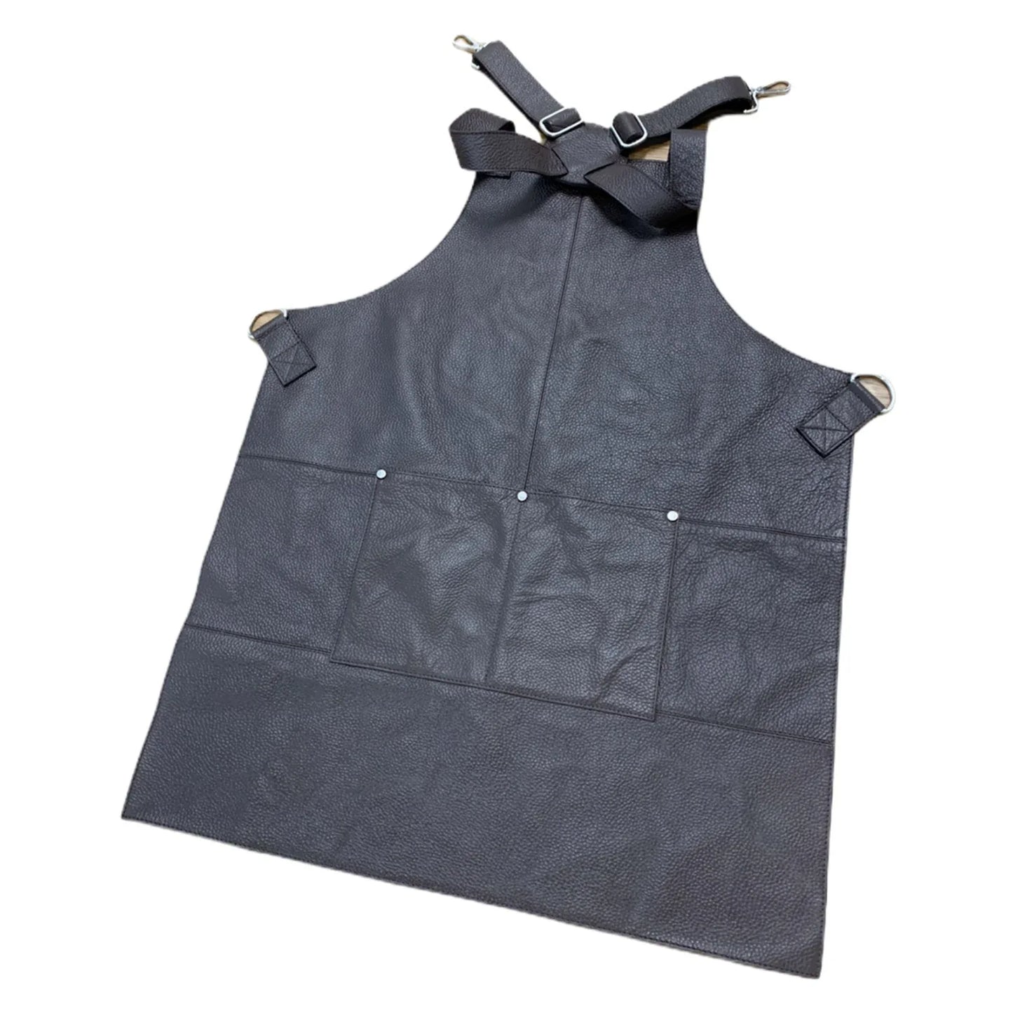 BUFFALO LEATHER APRON Cooking Chef Hairdresser Waterproof Durable Quality - Brown - Mekamart Australia
