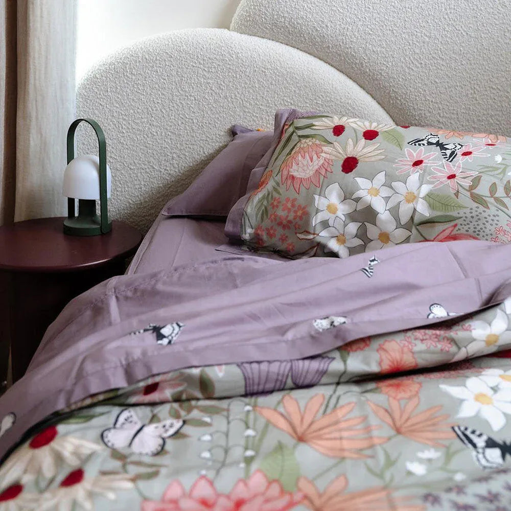 100% Cloud Cotton Duvet Quilt Cover Set w/ 2 Pillow Cases in Serena - Double - Mekamart Australia