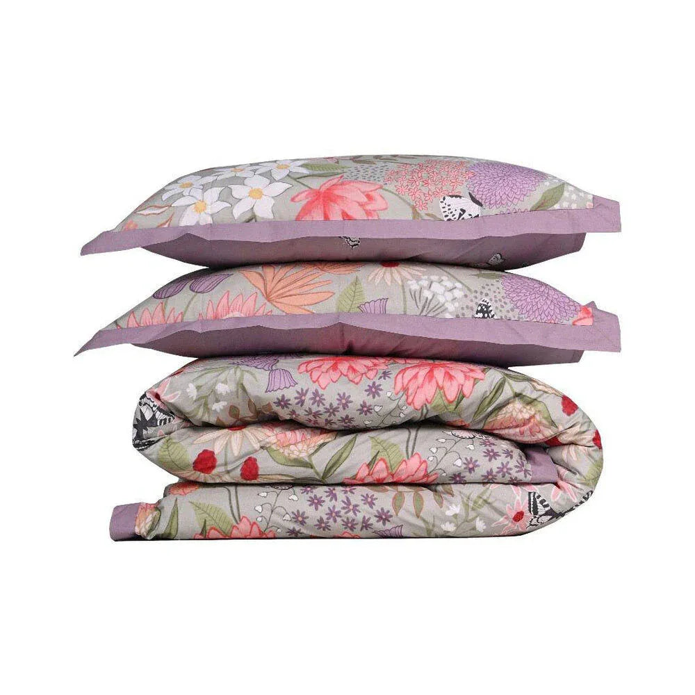 100% Cloud Cotton Duvet Quilt Cover Set w/ 2 Pillow Cases in Serena - Double - Mekamart Australia