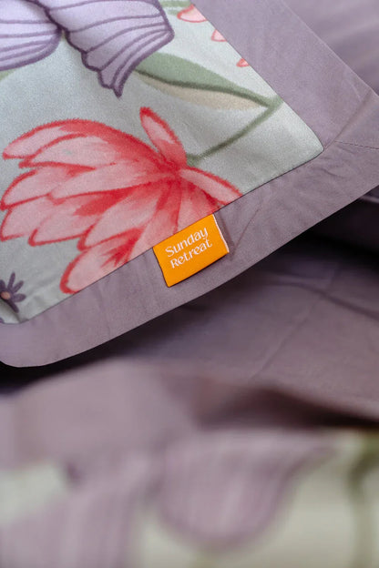 100% Cloud Cotton Duvet Quilt Cover Set w/ 1 Pillow Case in Serena - Single - Mekamart Australia