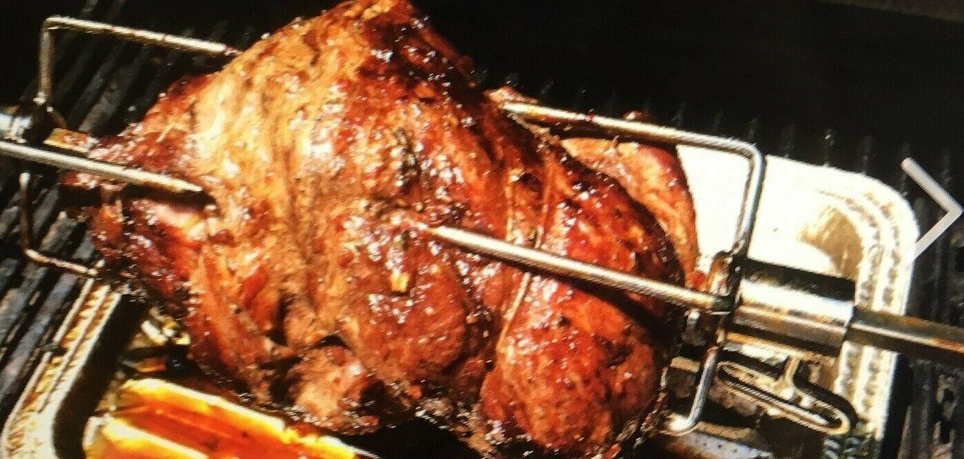 2pcs Rotisserie Spit Forks Roast Chicken Fork Kabob Skewer BBQ Spit Forks Gyro - Mekamart Australia