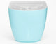 Oval Swing Top Waste Rubbish Bin Acrylic Lightweight Compact Bathroom Office in Blue - Mekamart Australia
