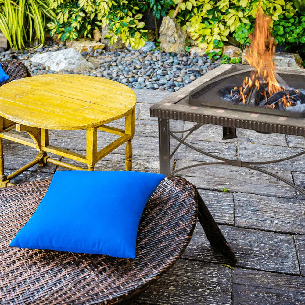 30" Square Slate Tile Fire Pit Outdoor Patio Heater Fireplace - Mekamart Australia
