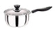 14cm Stainless Steel Milk Pot with Glass Lid Coffee Warmer w Handle - Mekamart Australia