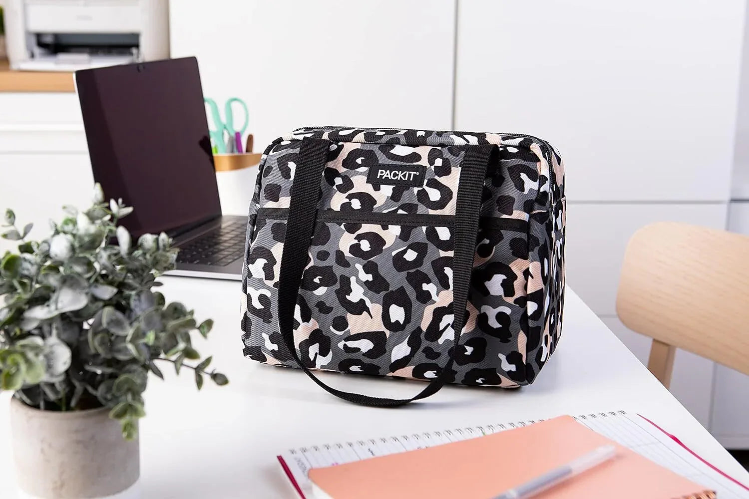 PACKIT Freezable Ice Lunch Bag Tote Food Storage Camping Travel Tiger - Wild Leopard - Mekamart Australia