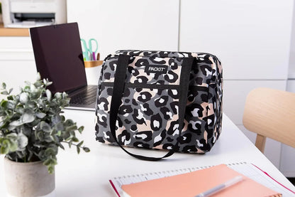 PACKIT Freezable Ice Lunch Bag Tote Food Storage Camping Travel Tiger - Wild Leopard - Mekamart Australia