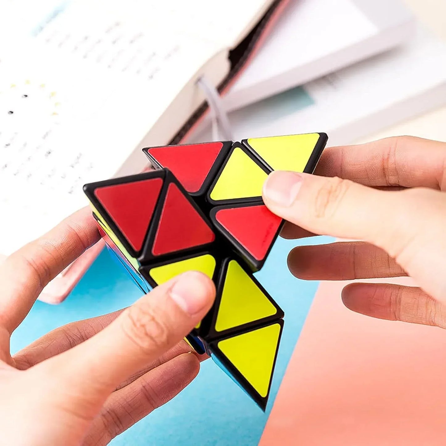 3x3 Triangle Speed Cube Pyramid Brain Teaser Puzzle Magic Educational Toy - Mekamart Australia
