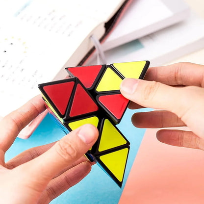 3x3 Triangle Speed Cube Pyramid Brain Teaser Puzzle Magic Educational Toy - Mekamart Australia