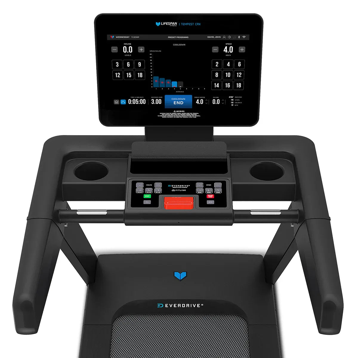Lifespan Fitness Tempest CRX Commercial Smart Treadmill with 15.6" TFT Touch Display