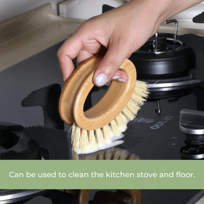 Bamboo Veggie Scrubber Brush - Mekamart Australia