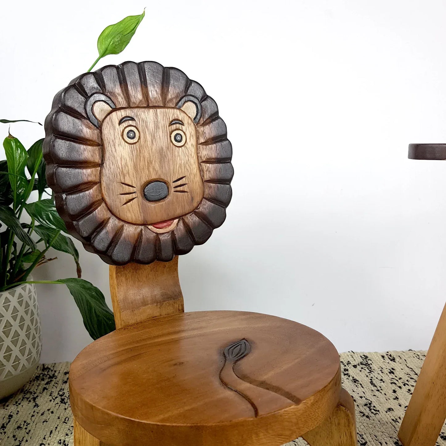 Kids Wooden Chair Lion - Mekamart Australia