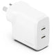Cygnett PowerPlus 35W Dual Port USB-C Wall Charger - White