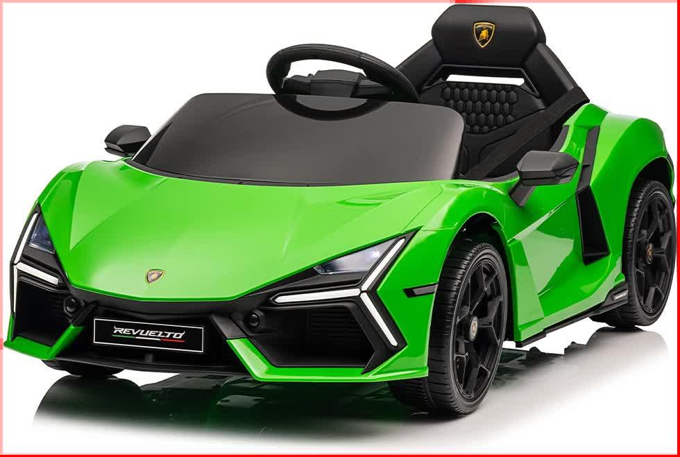 Lamborghini Revuelto Licensed Ride on 12V Remote Control Power Battery Car With Scissor door – Green - Mekamart Australia