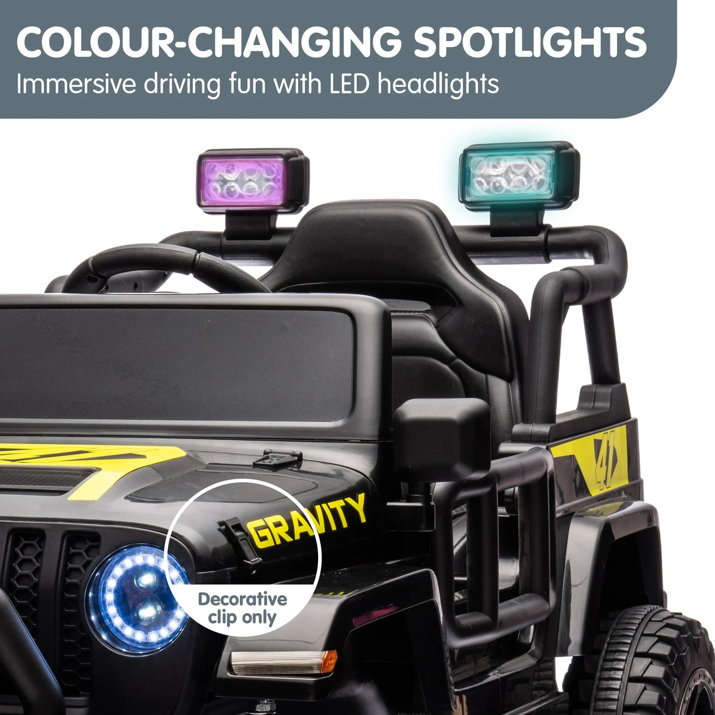 12V Kids Electric Ride On Jeep – Black - Mekamart Australia