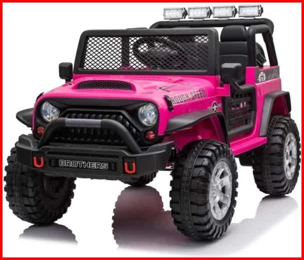 Jeep Off Road Inspired Ride On Car Kids Fairyland Adventure – Pink - Mekamart Australia