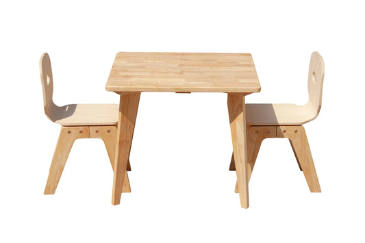 Danish Square table and 2 chairs - Mekamart Australia