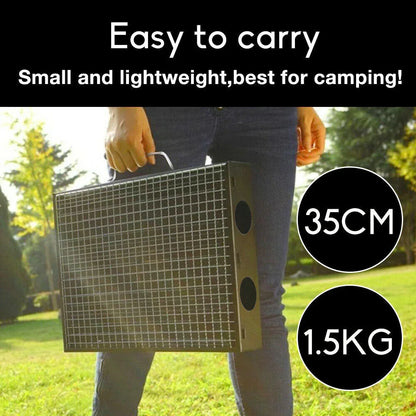 Outdoor Camping Portable & Foldable Charcoal BBQ Grill Hibachi Picnic Barbecue - Mekamart Australia
