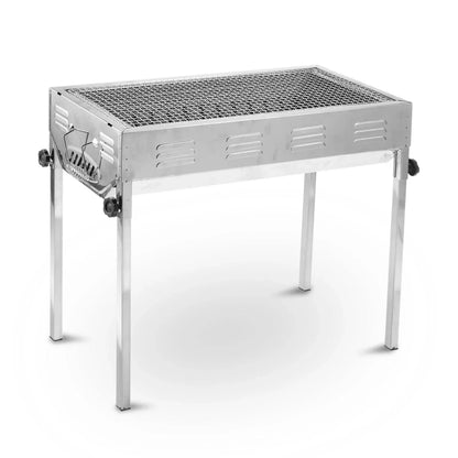 Stainless Steel Portable Outdoor BBQ Barbecue Grill Set Charcoal Kebab Picnic Camping Sets Large - Mekamart Australia