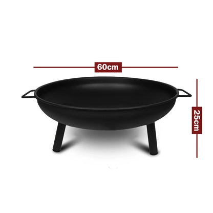 Portable Outdoor Fire Pit Fireplace Open Patio Heater Garden Plant Bowl Steel - Mekamart Australia