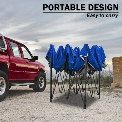 3x3m Pop Up Gazebo Outdoor Tent Folding Marquee Party Camping Market Canopy - blue - Mekamart Australia
